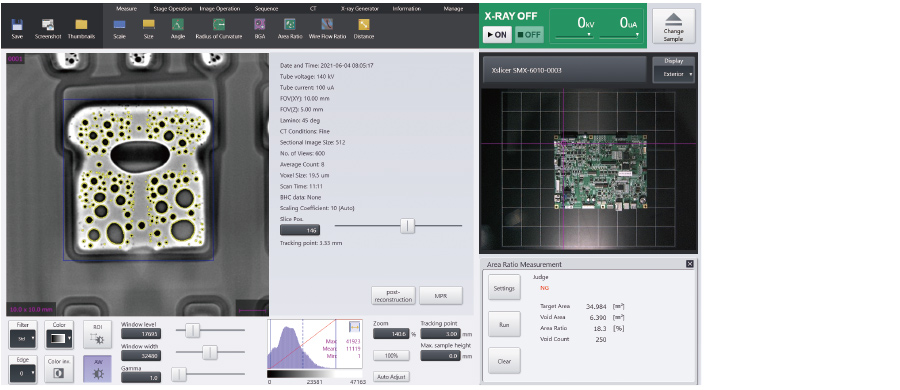 Area Ratio Measurements