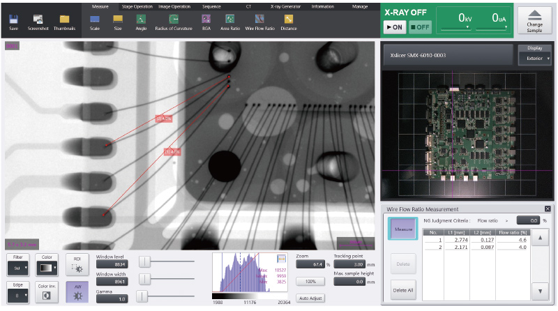 Wire Sweep Ratio Measurements