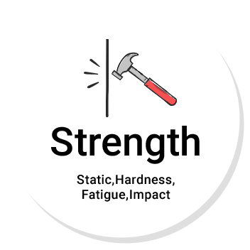 Strength Static,Hardness,Fatigue,Impact
