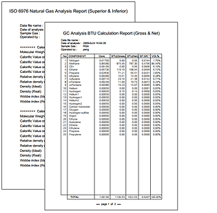 Calorific Value Calculation Software